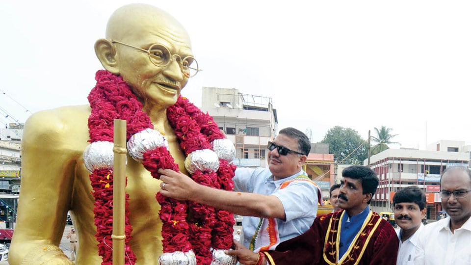 City remembers The Mahatma