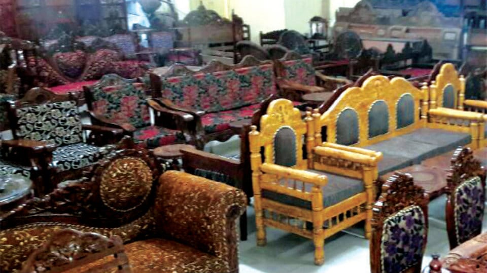 Deepavali sales of UP wooden hand-carved furniture