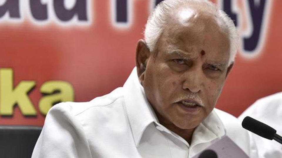 BSY to hold meeting with defeated BJP candidates tomorrow