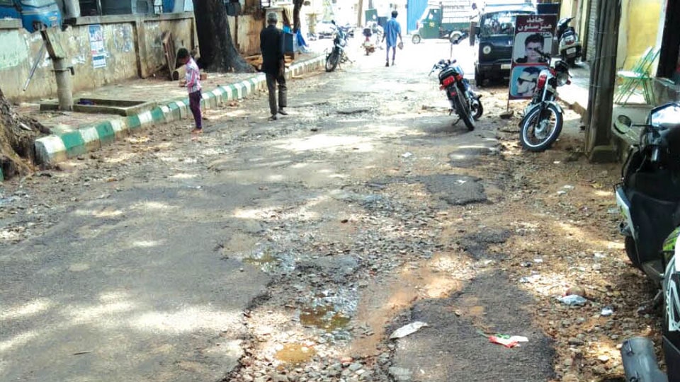 Madhvacharya Road in K.R. Mohalla crying for attention