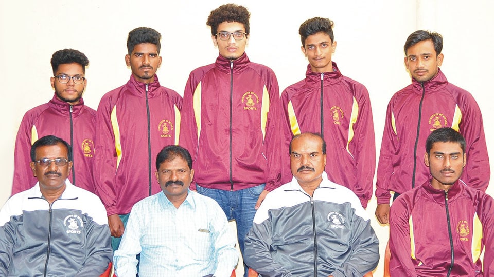 Mysore Varsity chess team