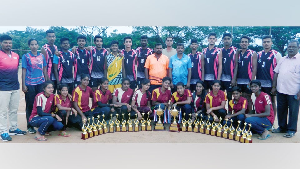 State-level PU Volleyball Tourney for Boys & Girls: Double crown for Dakshina Kannada