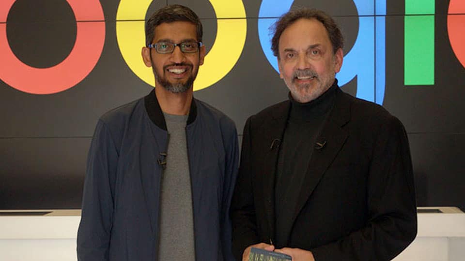 Prannoy Roy worsted by the young Sundar Pichai