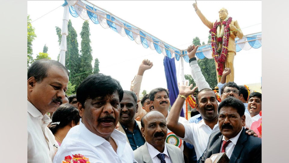 Dr. Ambedkar’s statue unveiled at Manasagangothri