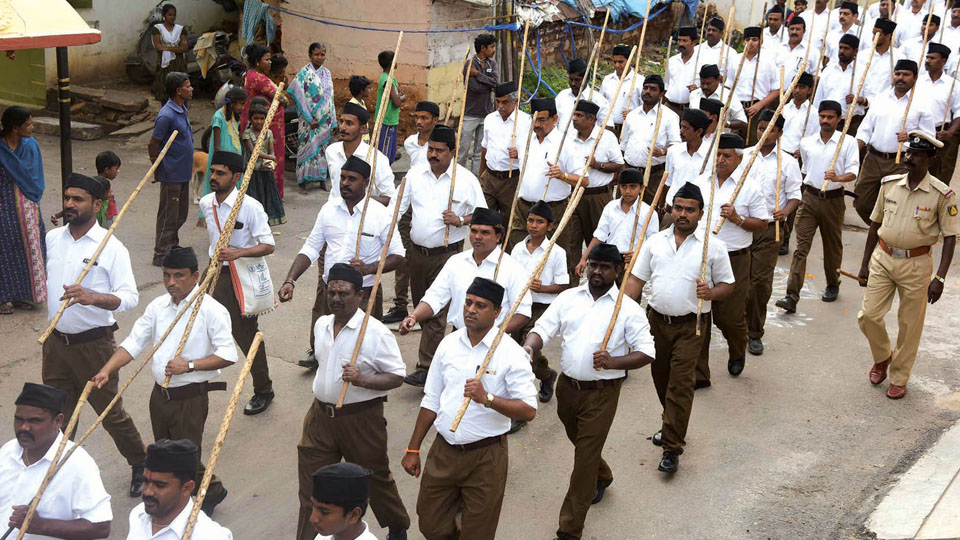 RSS takes out unity rally amidst Police security