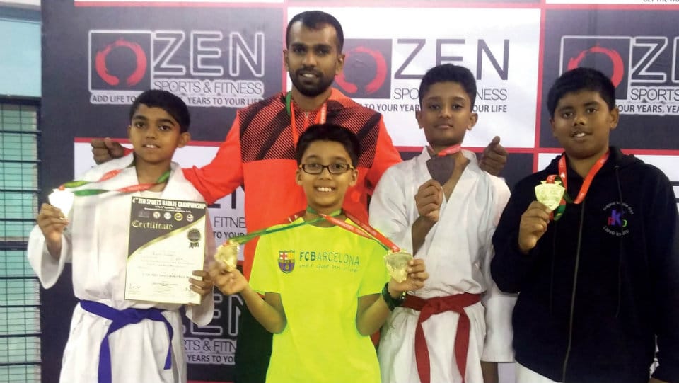 Win medals in Karate Tourney