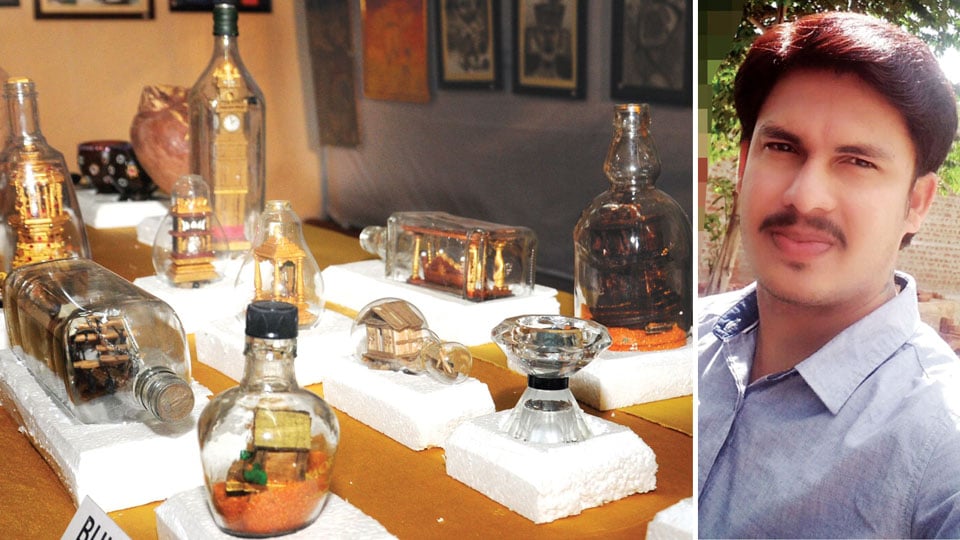 Awe-inspiring Bottle Art draws attention at Dasara Expo