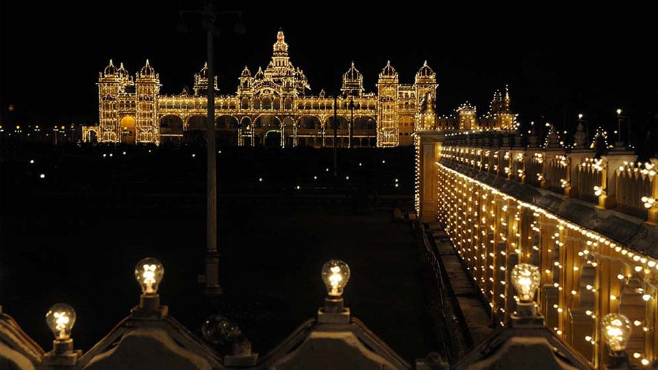 3D mapping projection at Mysore Palace
