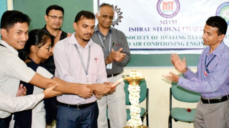 ISHRAE Student Chapter inaugurated at Maharaja Institute of Technology
