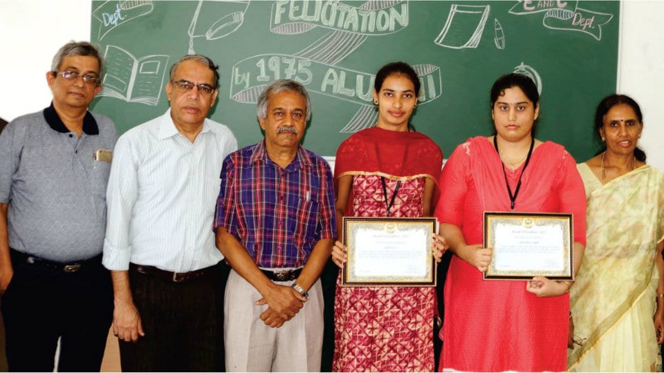 E&C Toppers of NIE felicitated by Alumni
