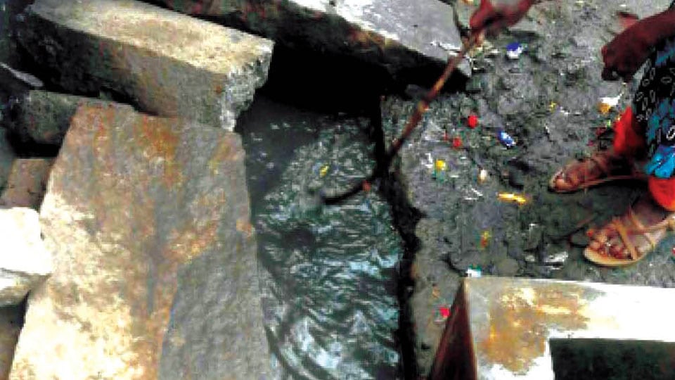Plea to clean clogged drains at Gandhinagar