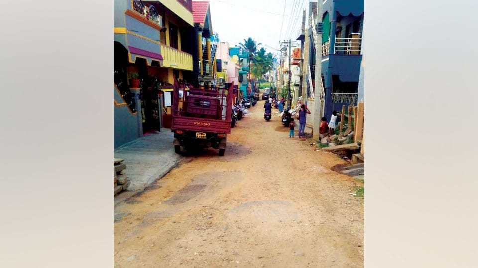 This road in Gayathripuram needs to be asphalted