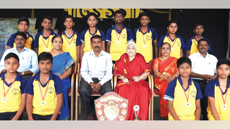 Winners of Dejamma Memorial Inter-School Kabaddi Tournament