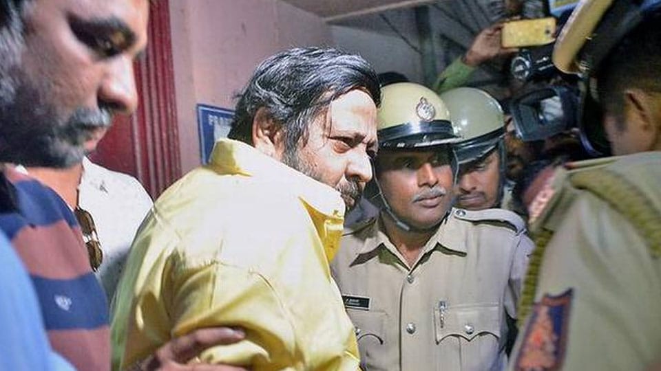 Ravi Belagere remanded to Judicial custody