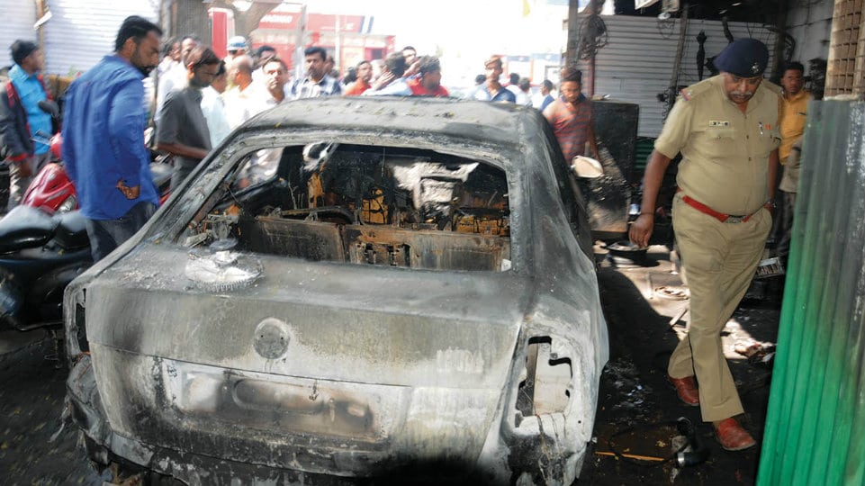 Four car garages gutted: 11 cars go up in flames