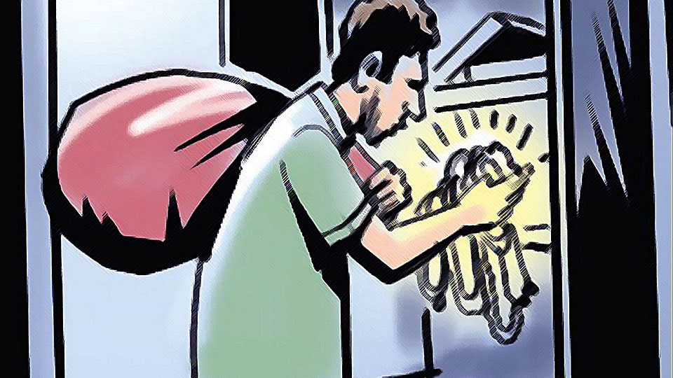 Theft at house and tea stall