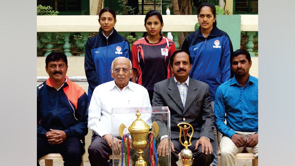 Winners of Mysore City Inter-Collegiate Badminton