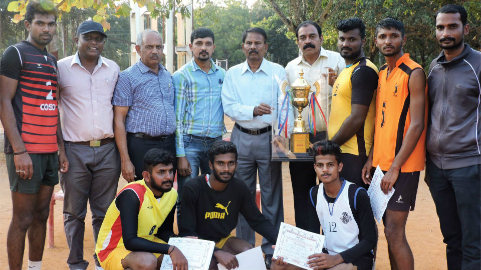 Basudev Somani College wins Volleyball Championship