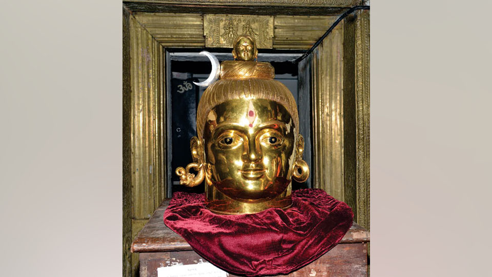 Golden Mask to adorn deity at Palace Temple on Shivaratri