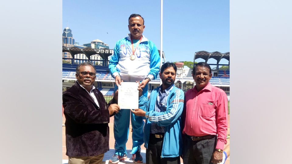 39th Masters National Athletic Meet City’s Yogendra wins gold