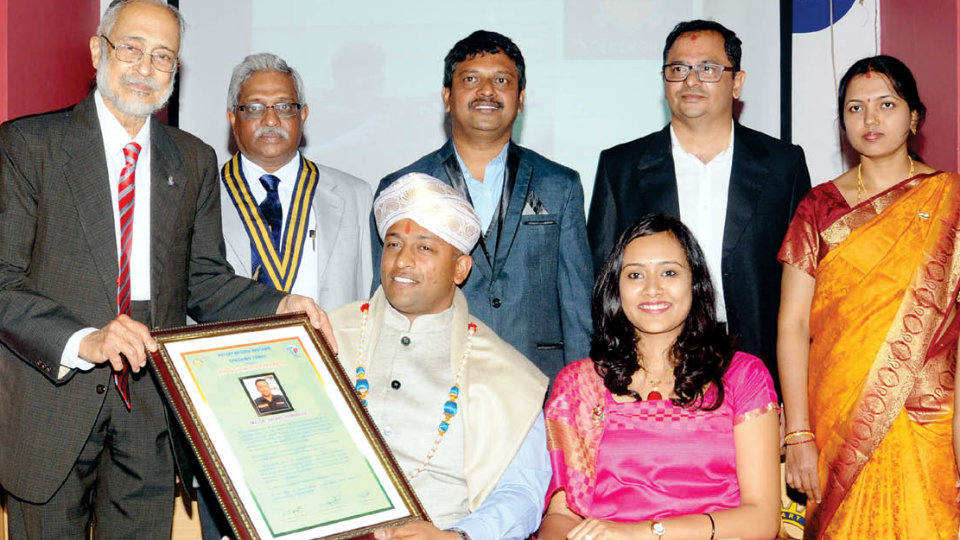 ‘Rotary Sainik Desh Rathna’ award presented to  Maj. Akshay Thimmaiah