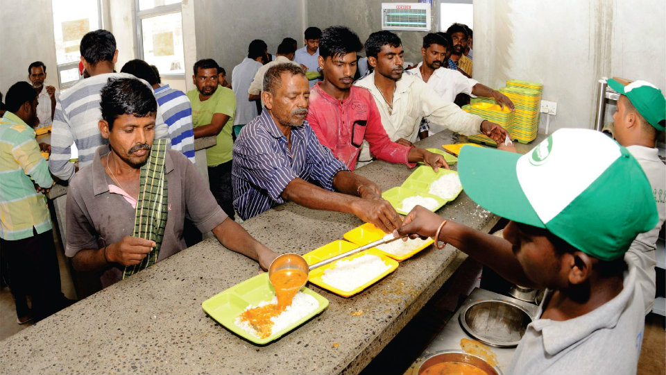 People happy with food served at Indira Canteens