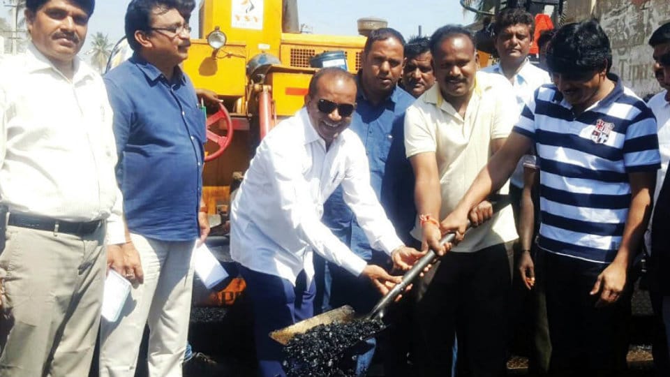 Road asphalting works launched
