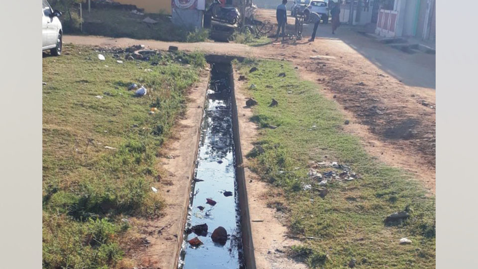Plea to get clogged drain cleaned in Kuvempunagar