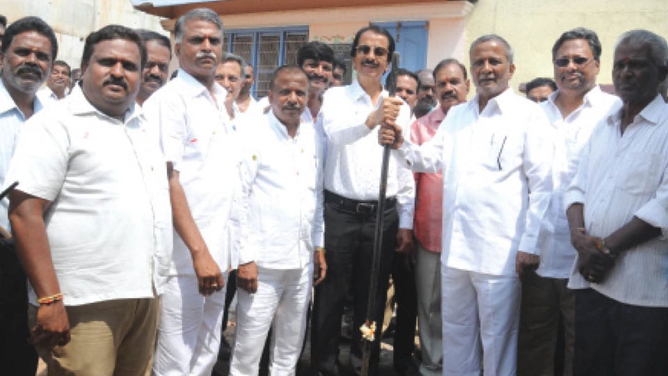 MLA Vasu launches works at Chamaraja Constituency