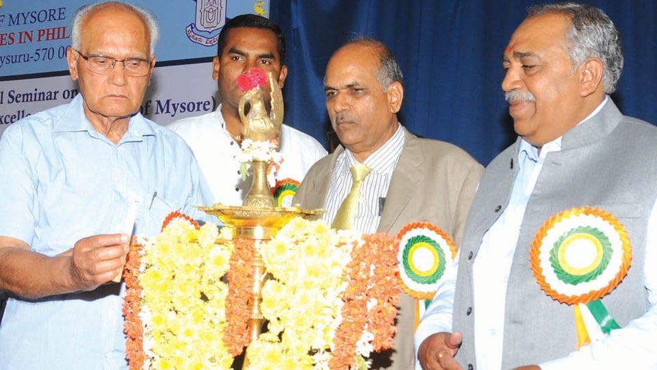 Dr. Bhyrappa inaugurates Centenary of Philosophy Department