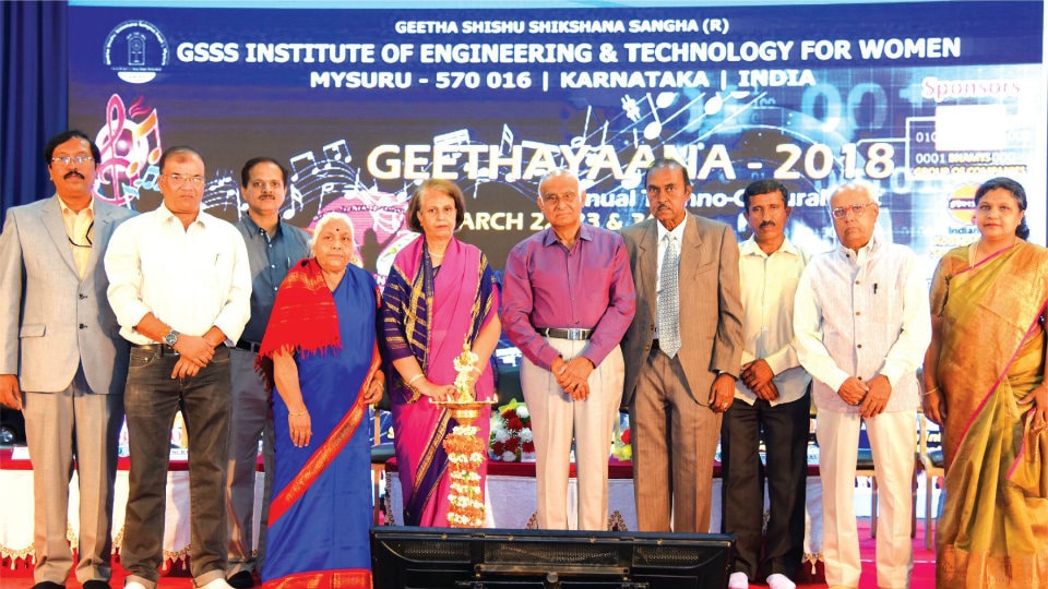 Pramoda Devi inaugurates Techno-Cultural Fest “GEETHAYAANA-2018”