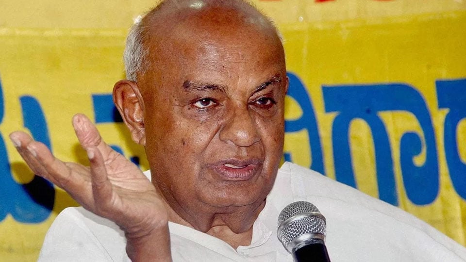 Deve Gowda asks Rahul not to test his patience
