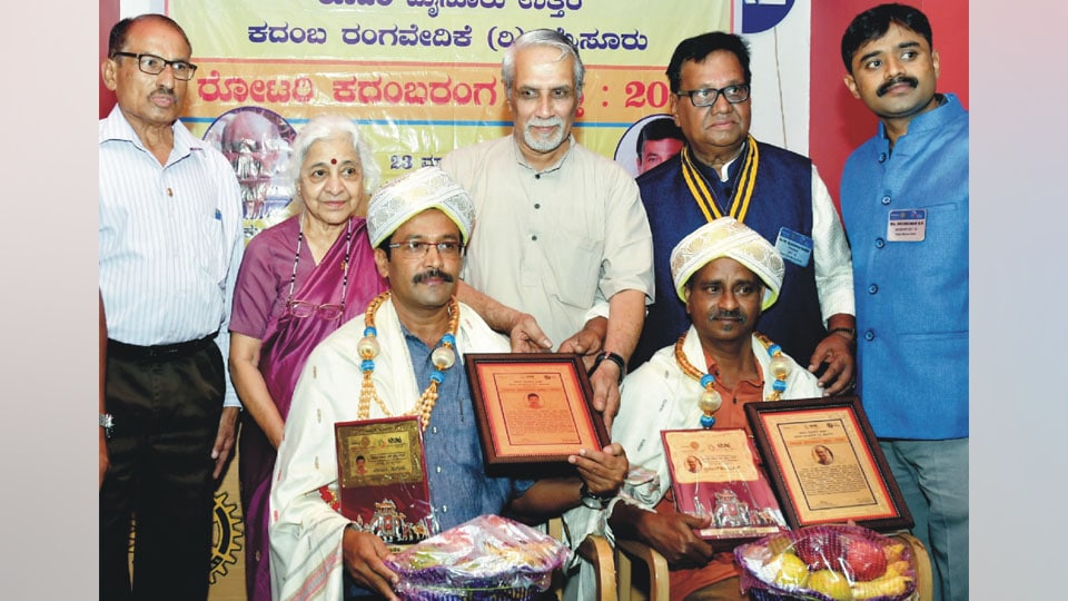 Rotary Kadamba Award presented to M.M. Suguna and Prasad Kundur