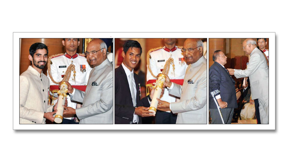 Padma Shri awards conferred on Srikanth, Somdev and Murlikant