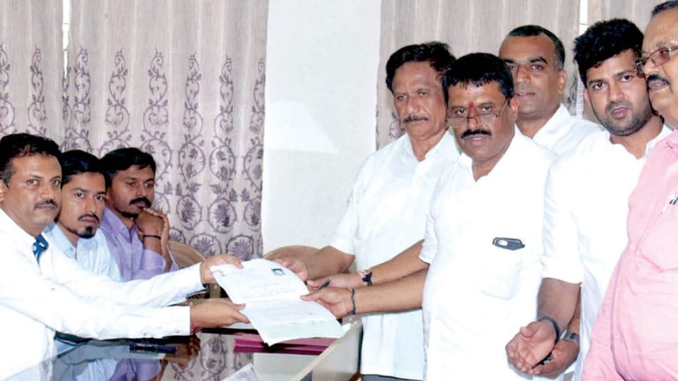 Appachu Ranjan files nomination from Madikeri