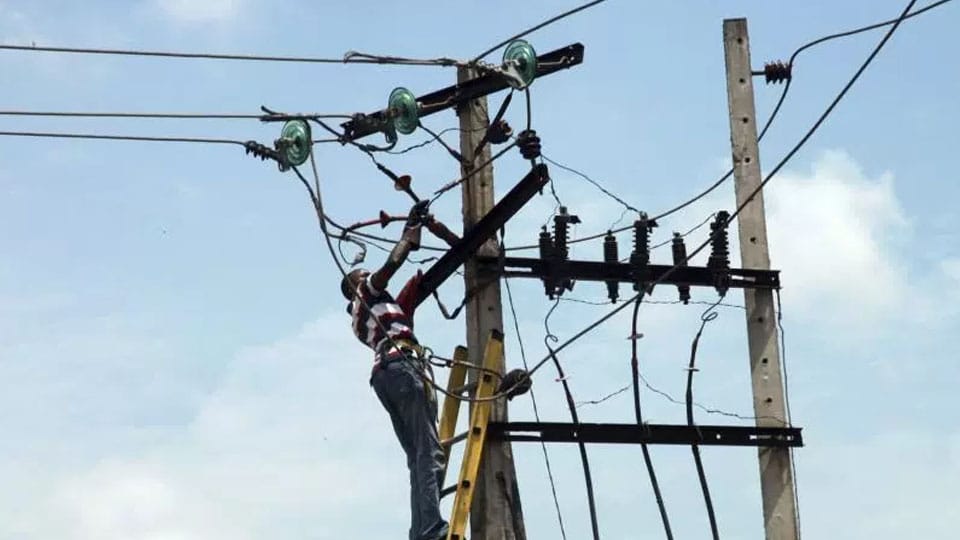 Illegal cables on electric poles