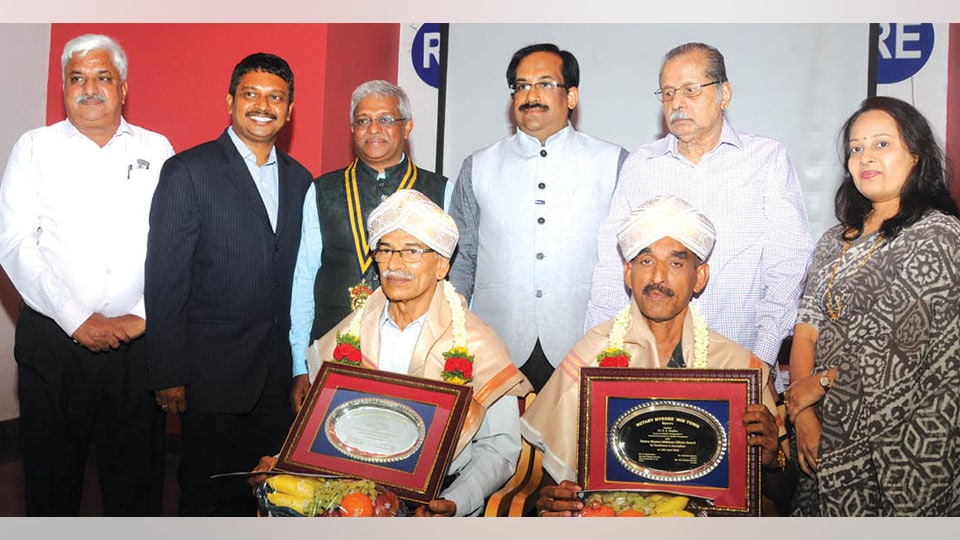 Rotary Mysore Midtown Silicon Journalism award conferred on  G.P. Basavaraju and R.K. Madhu
