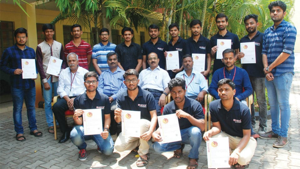 SJCE students excel at e-Yantra Robotics competition