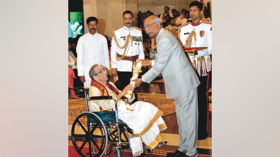 Prof. R. Satyanarayana receives Padma Shri from President