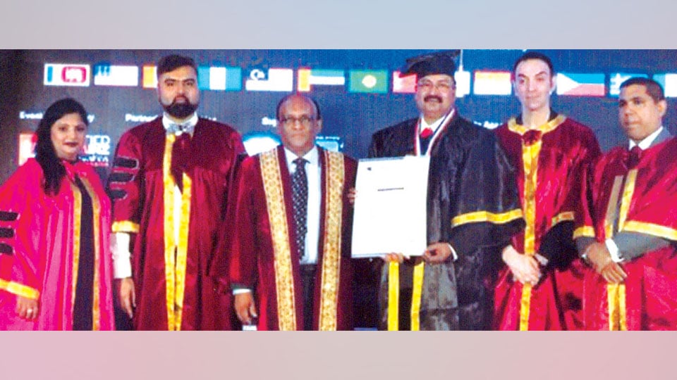 JK Tyre & Industries Vice-President conferred Doctor of Excellence