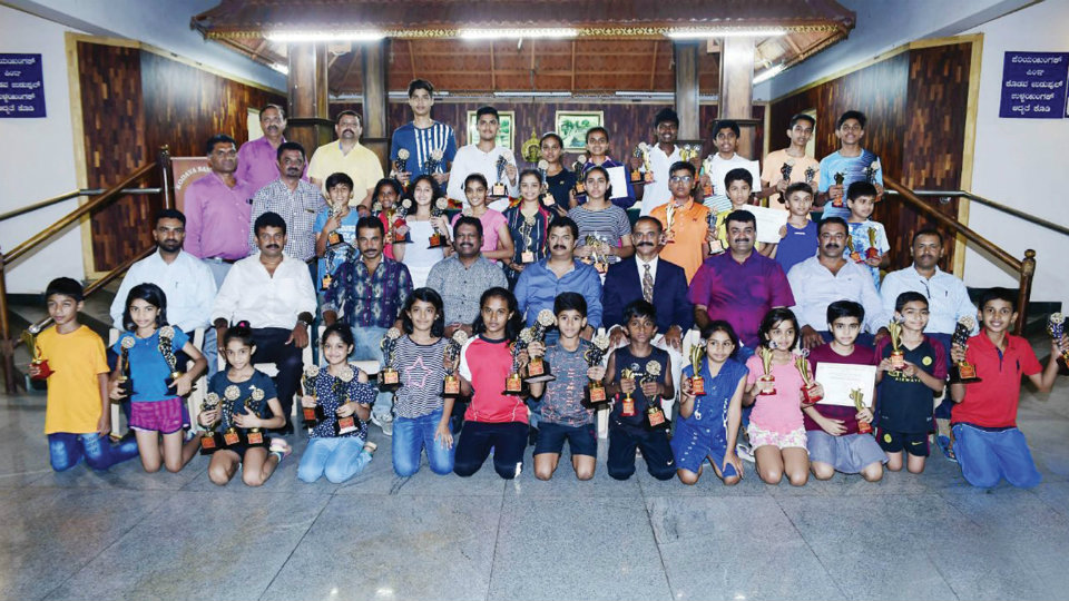 Winners of District-level Badminton Tournament