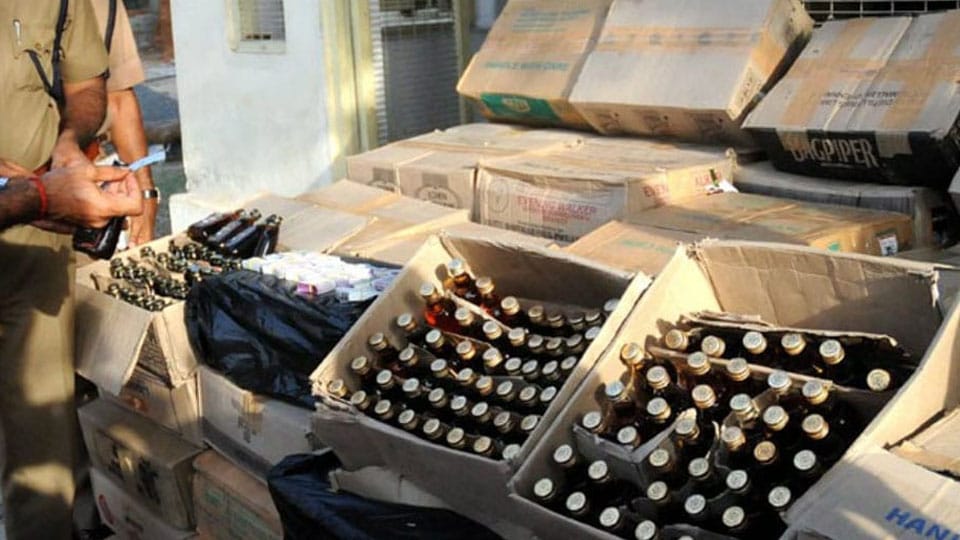 Liquor hoarding complaint turns false