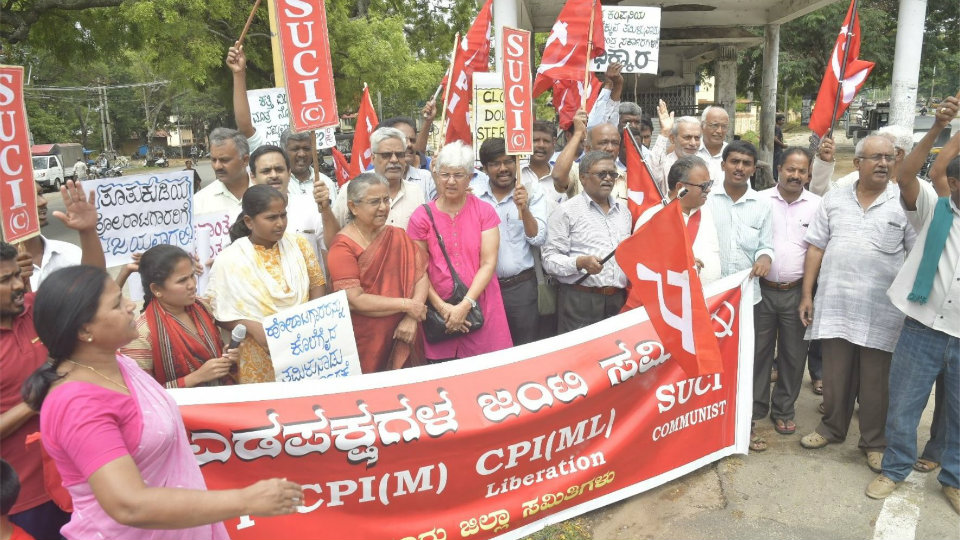 Communist parties stage demonstration against TN’s Sterlite company