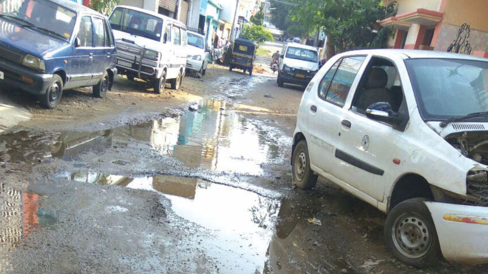 Overflowing manhole in Udayagiri
