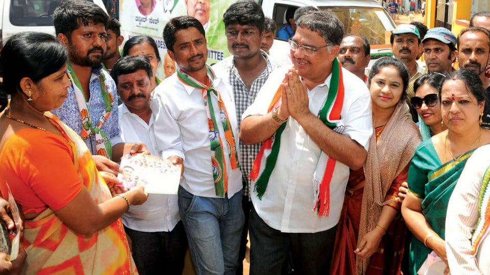 Last minute canvassing to woo voters: Tanveer Sait seeks votes at Gayathripuram