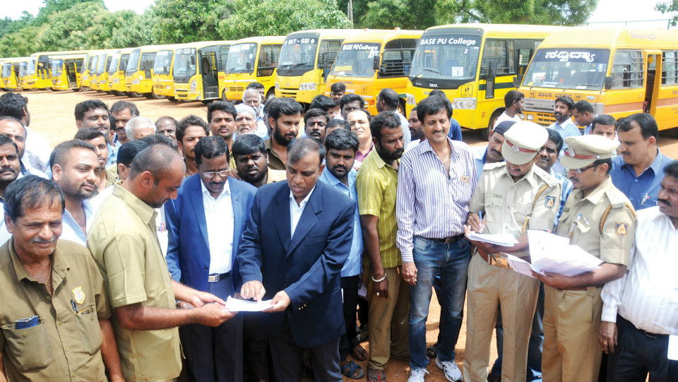 Sensitisation programme for school bus, van drivers held