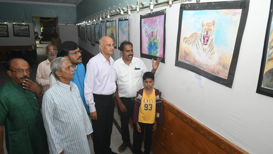 A thought-provoking display of paintings on environment protection