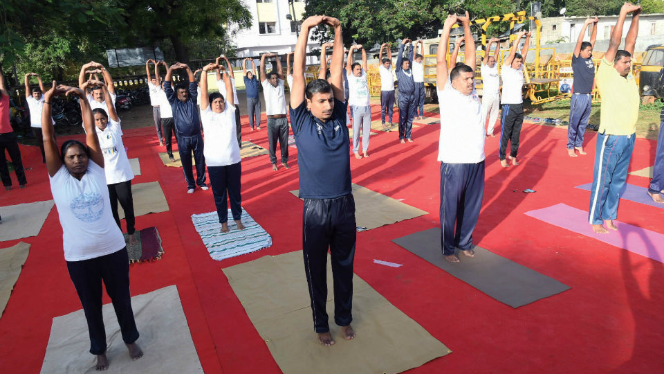 Yoga Session for Traffic Cops