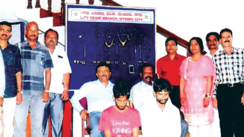 Two burglars arrested, jewellery worth Rs.12.80 lakh recovered