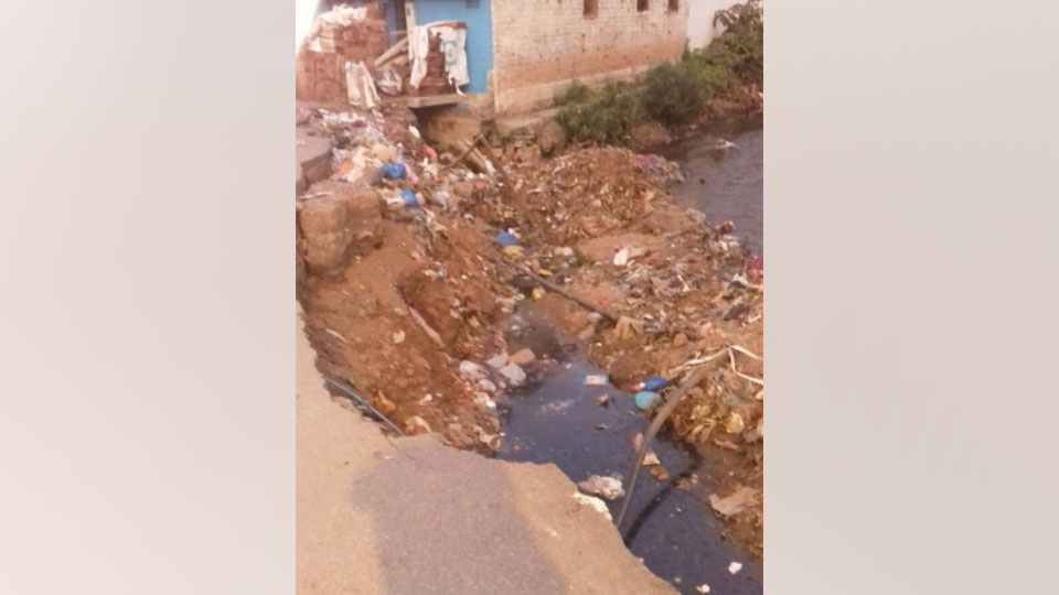 Plea to construct retaining wall for the drain in Udayagiri